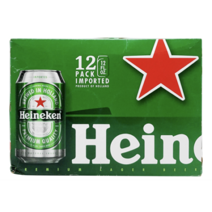 Heineken, 12 pk, 12 oz cans, 24 Packs