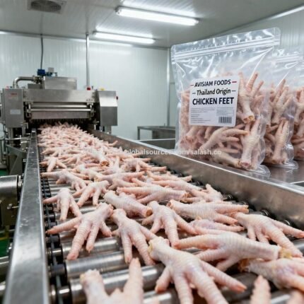 Frozen Edible Frozen Chicken Paws Feet Halal Certified Low-Fat Vitamins 24 Months Shelf Life Packaged Box